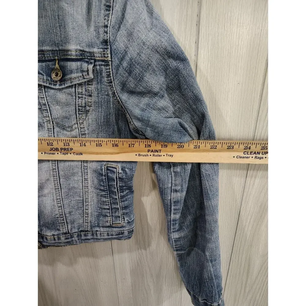 Red Camel Women’s Blue Jean Denim Jacket Size L 90s Retro Western